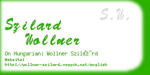 szilard wollner business card